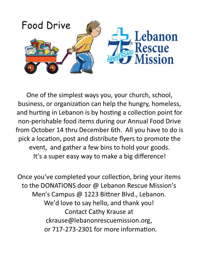 FOOD DRIVE FLYER INSERT | Lebanon Rescue Mission